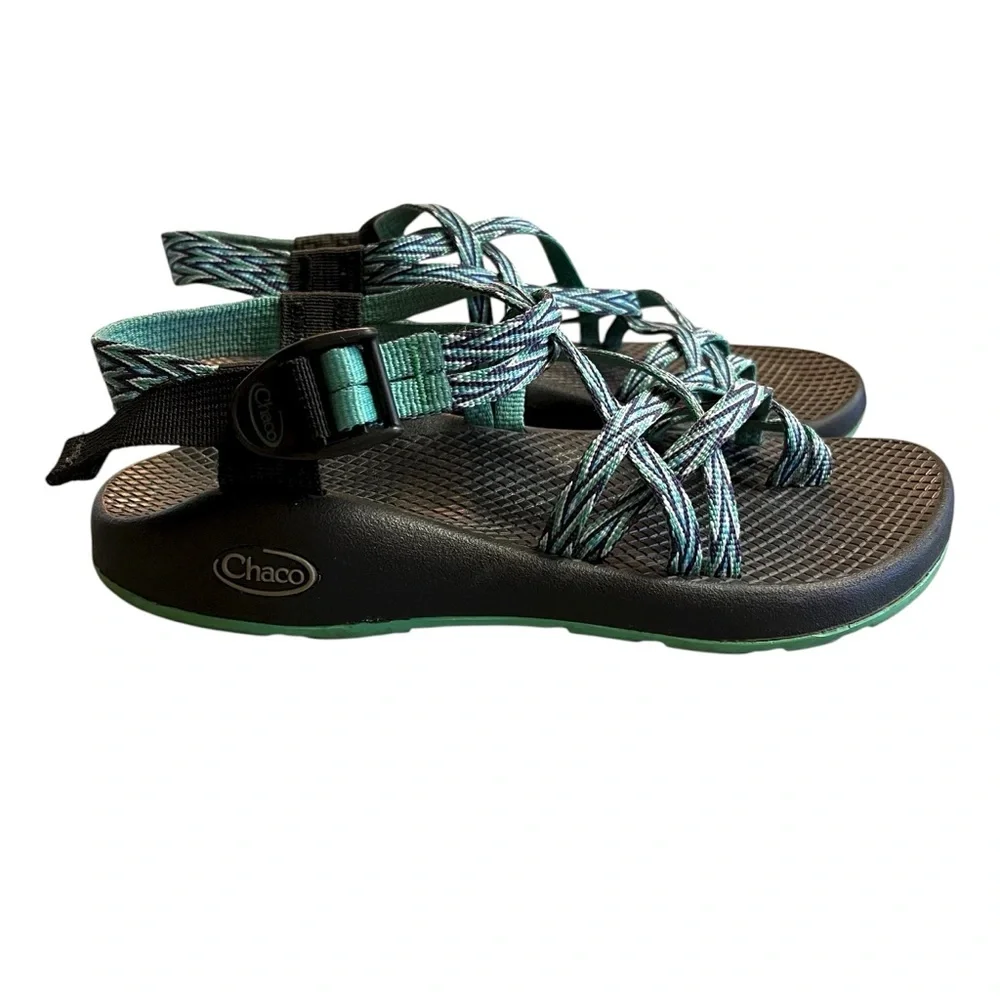 Chaco Z/X2 Sandals Blue Green Double Strap Women’s Size 7 Outdoors‎ Hiking Shoes